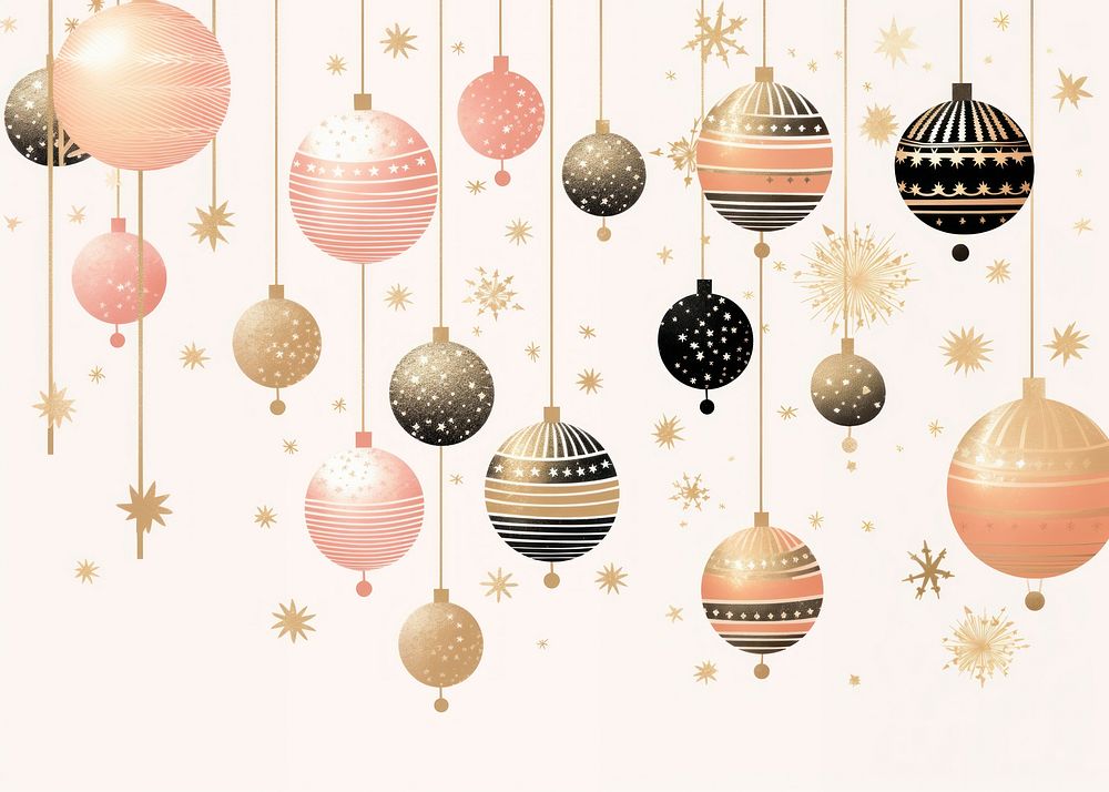 Gold silver pink cristmas baubles celebration backgrounds decoration. AI generated Image by rawpixel.