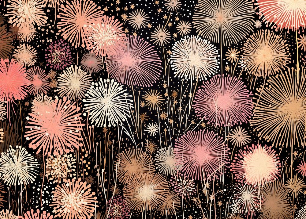 Gold silver pink fireworks abstract pattern backgrounds. AI generated Image by rawpixel.