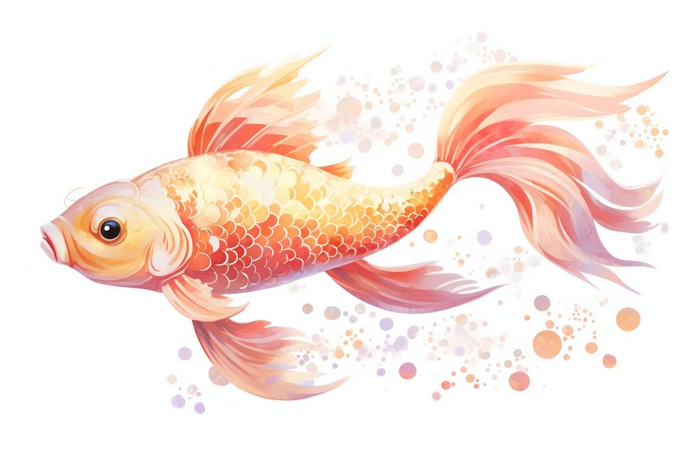 Koi fish goldfish animal pomacentridae. AI generated Image by rawpixel.