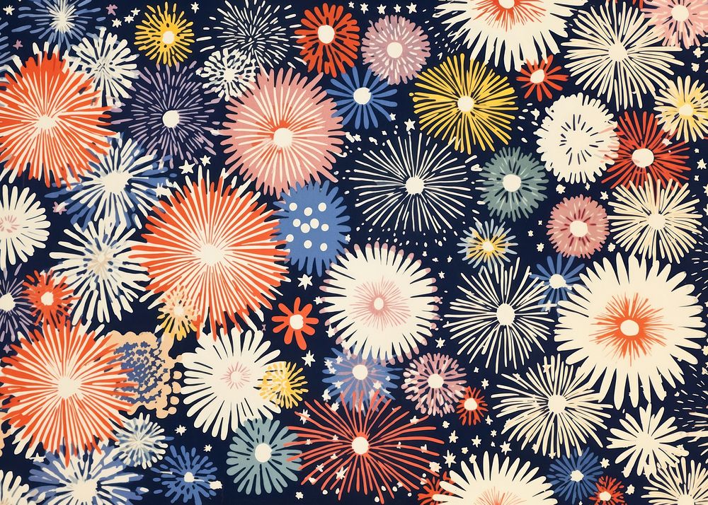 Pastel fireworks pattern arrangement backgrounds. AI generated Image by rawpixel.