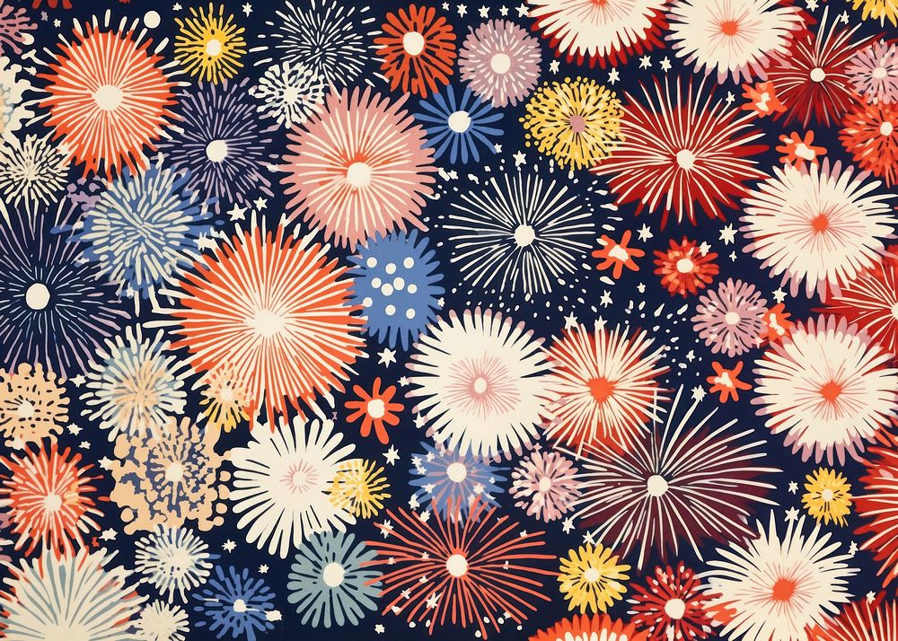 Pastel fireworks pattern art arrangement. AI generated Image by rawpixel.