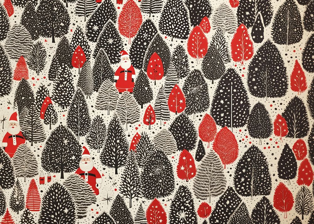 Santa pattern many backgrounds repetition creativity. AI generated Image by rawpixel.