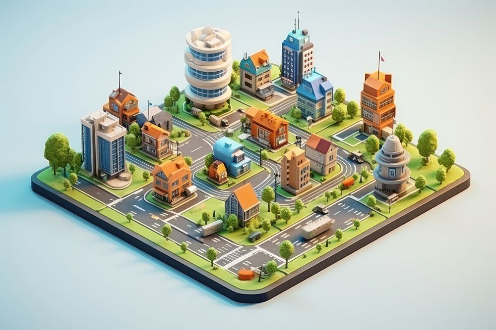 City toy car transportation. AI generated Image by rawpixel.