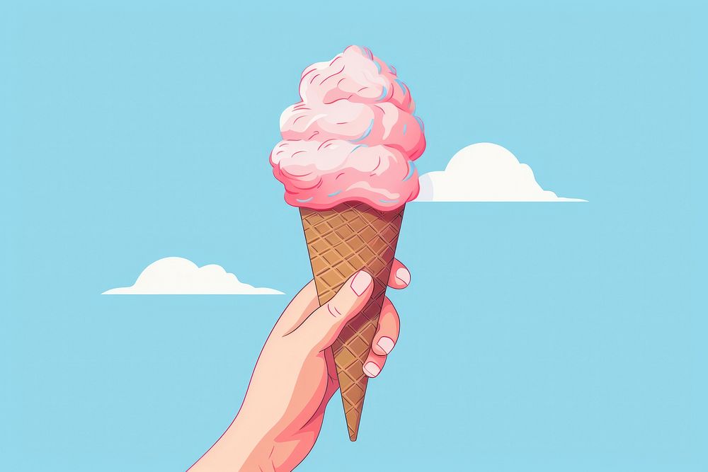 Hand holding an icecream dessert food freshness. AI generated Image by rawpixel.
