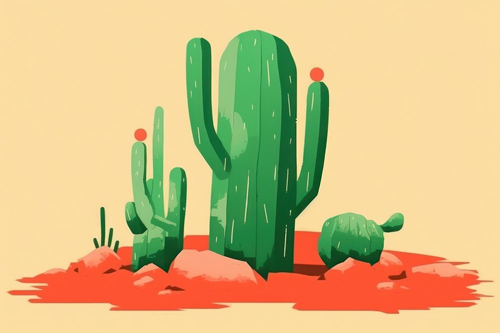 Cactus plant creativity semi-arid. AI generated Image by rawpixel.