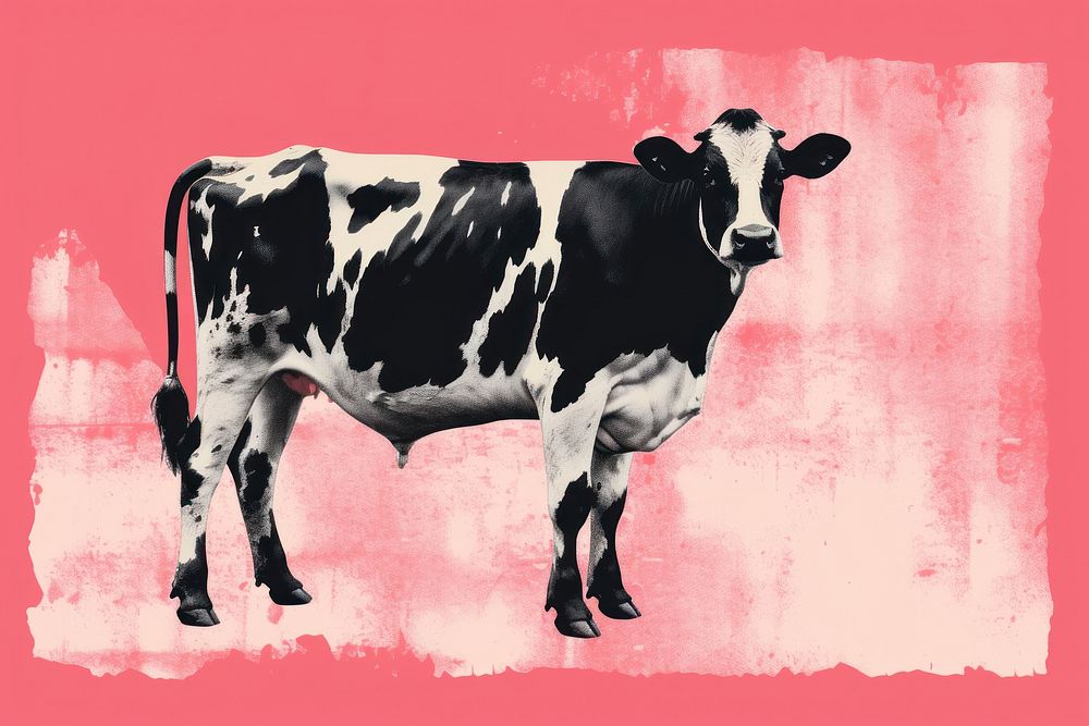 Full body milk cow livestock cattle mammal. AI generated Image by rawpixel.