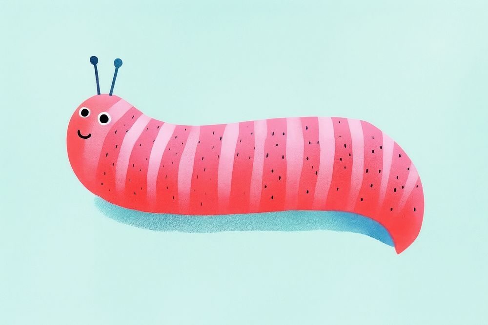 Caterpillar animal invertebrate striped. AI generated Image by rawpixel.
