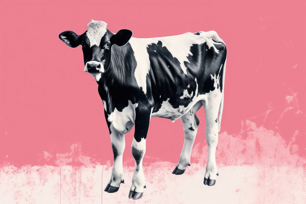 Full body milk cow livestock mammal cattle. AI generated Image by rawpixel.