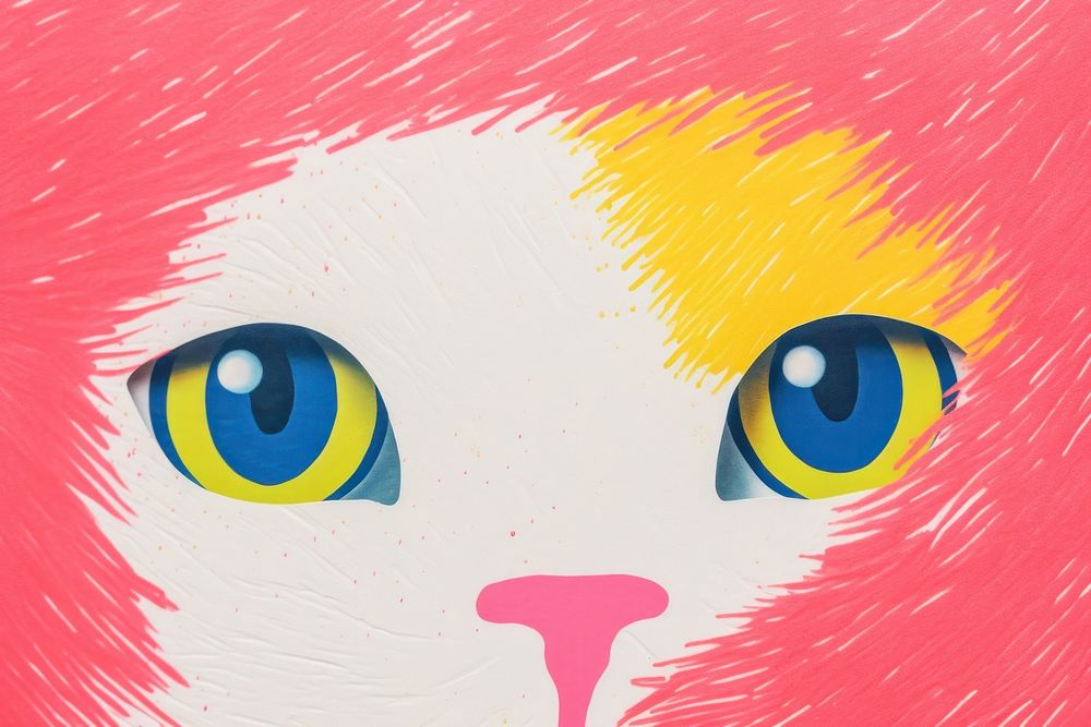 Cat art backgrounds painting. AI generated Image by rawpixel.