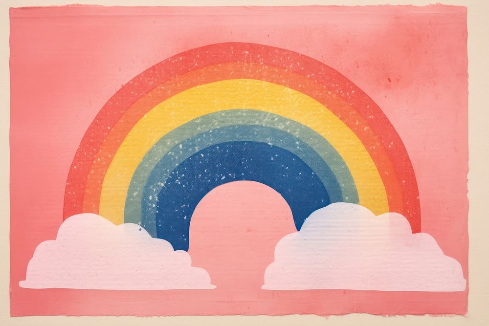 Rainbow art backgrounds painting. AI generated Image by rawpixel.