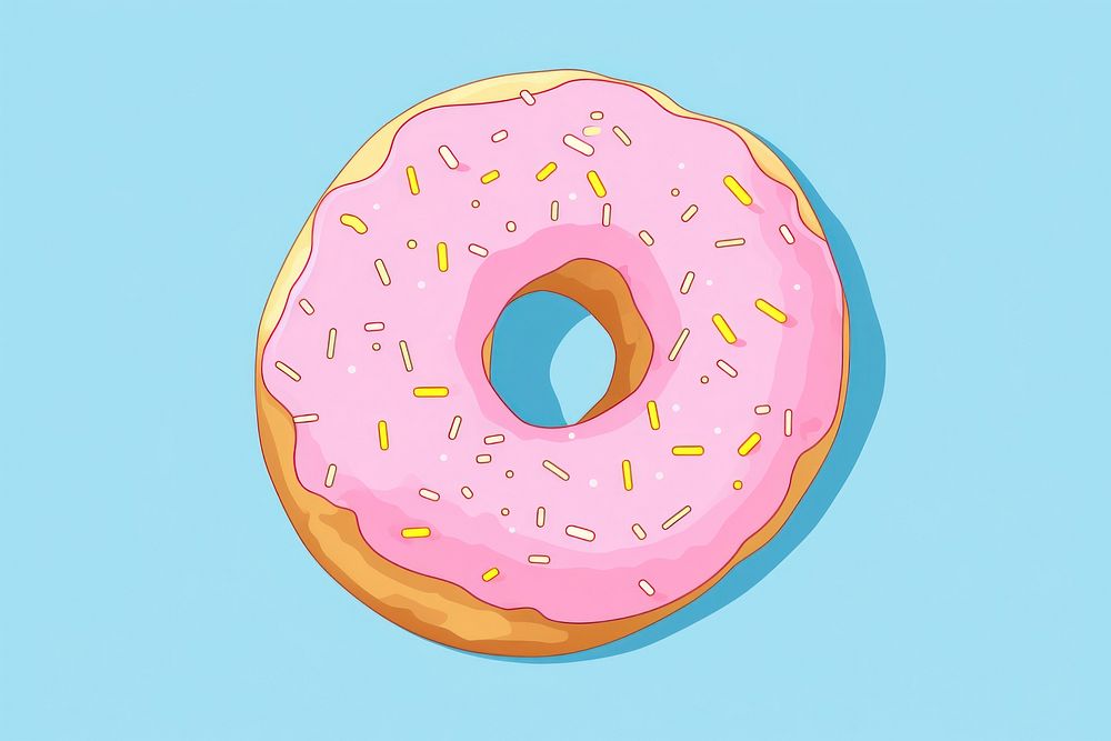 Donut food confectionery freshness. AI generated Image by rawpixel.