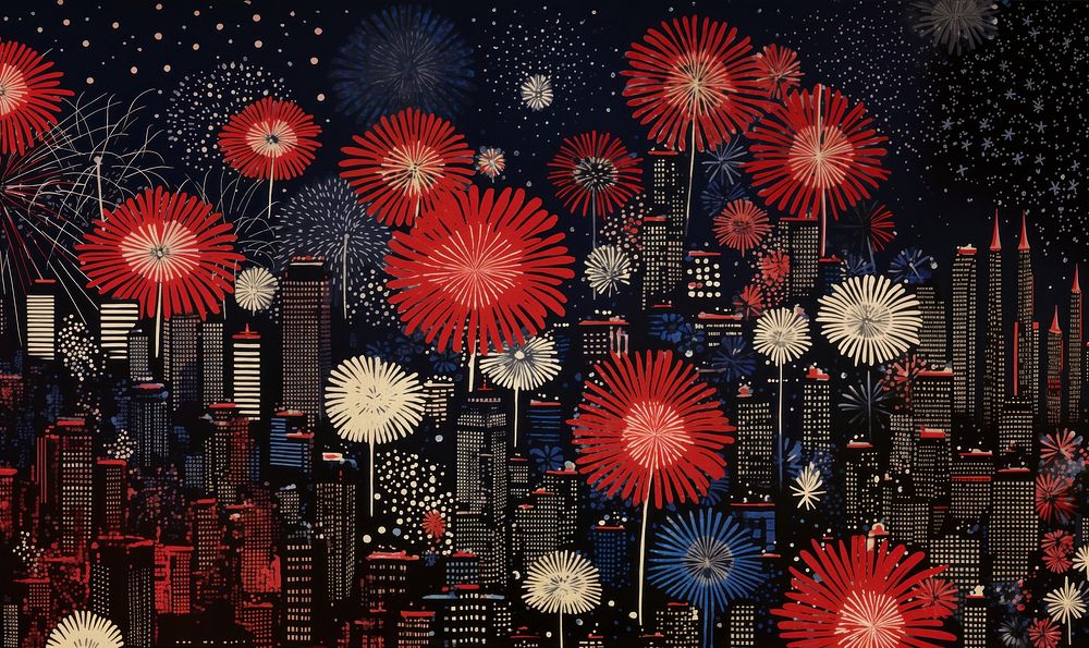 Tokyo fireworks outdoors city architecture. AI generated Image by rawpixel.
