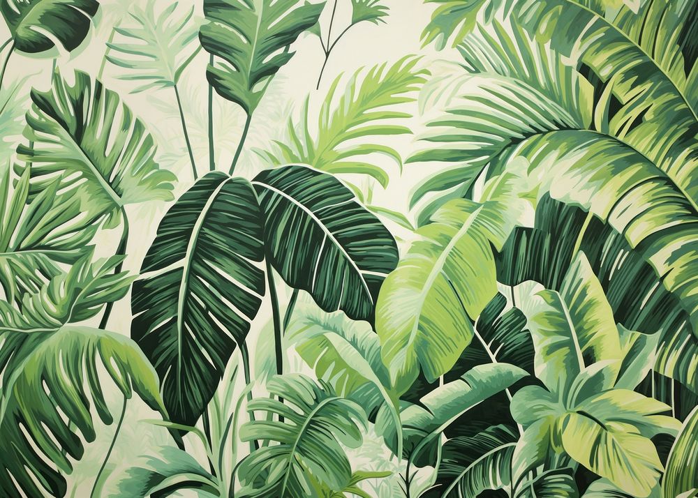 Tropical leaves nature vegetation tropics. AI generated Image by rawpixel.