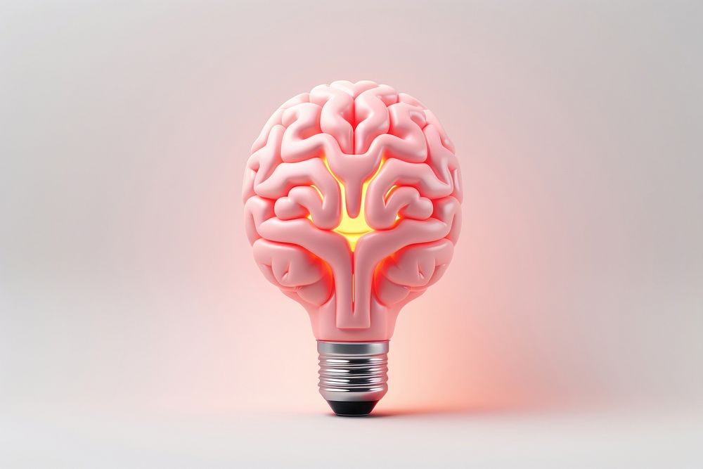 Brain light illuminated technology. AI generated Image by rawpixel.