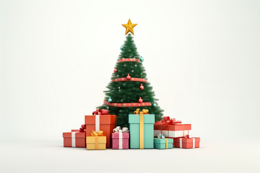 Christmas gifts christmas tree plant. AI generated Image by rawpixel.
