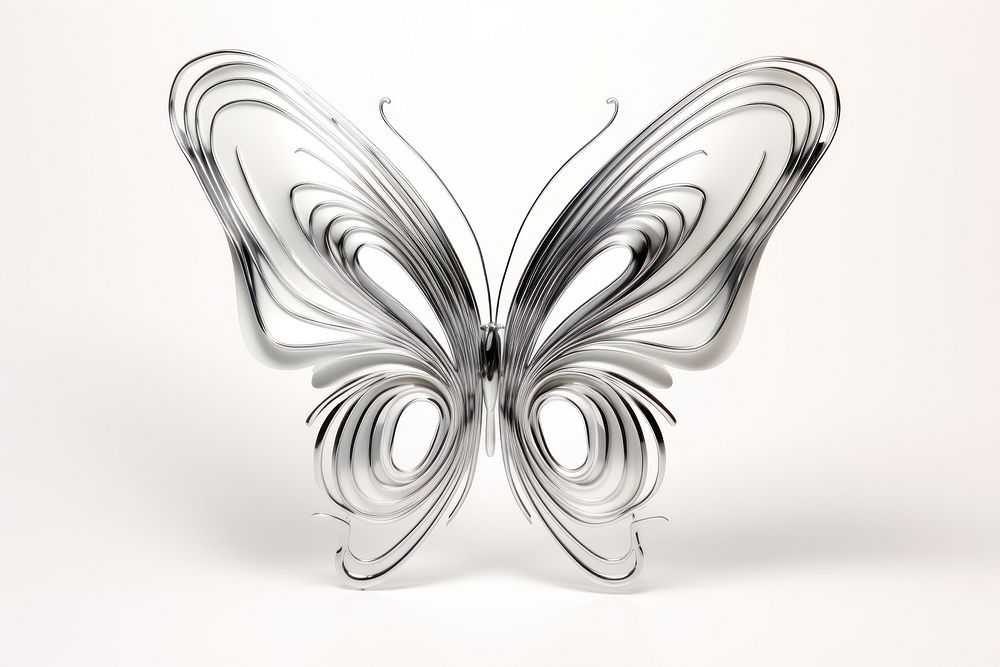 A butterfly pattern drawing sketch. AI generated Image by rawpixel.