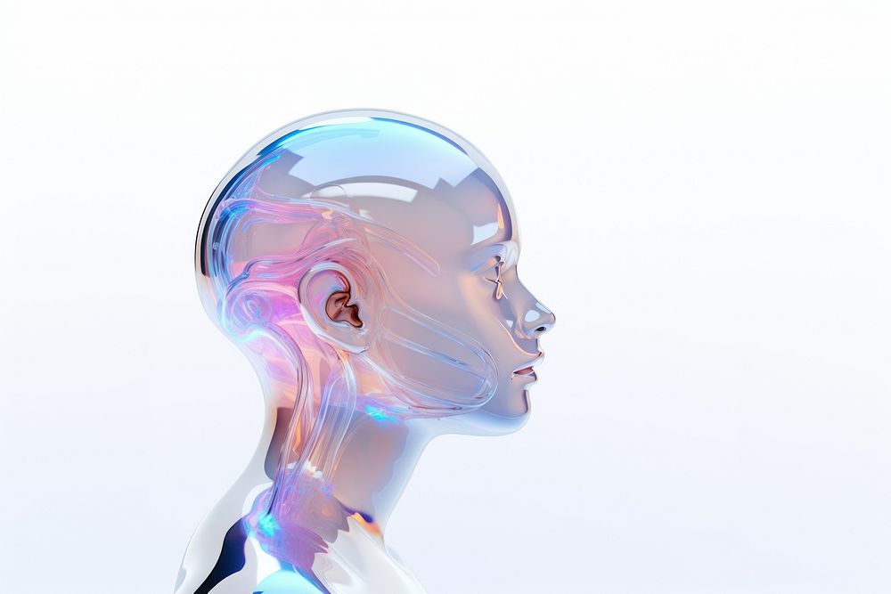 Ai head adult futuristic headshot. AI generated Image by rawpixel.
