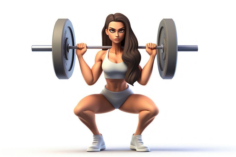 Squat sports adult woman. AI generated Image by rawpixel.