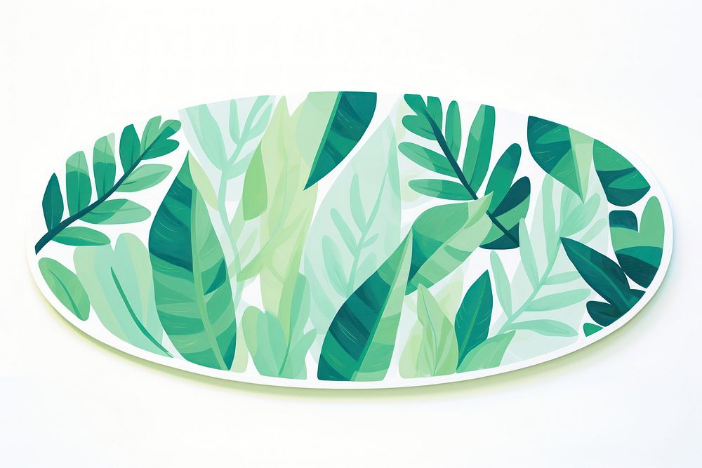 Green leaves plant leaf porcelain. AI generated Image by rawpixel.