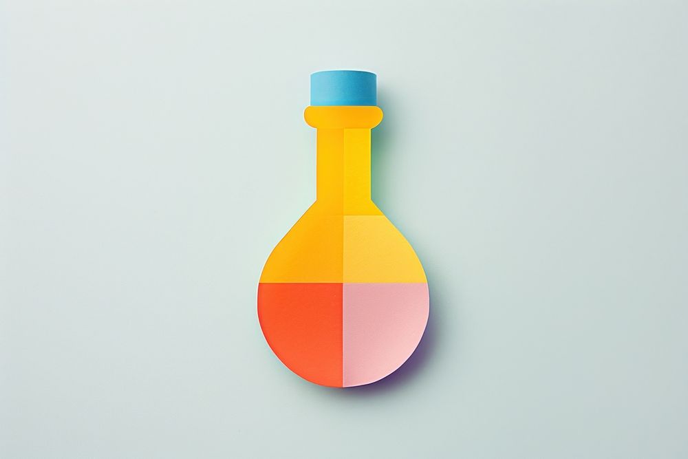 Laboratory test glass bottle biochemistry research. AI generated Image by rawpixel.