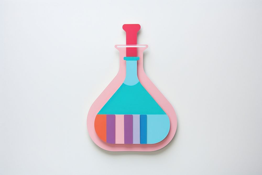Laboratory test glass bottle chemistry research. AI generated Image by rawpixel.