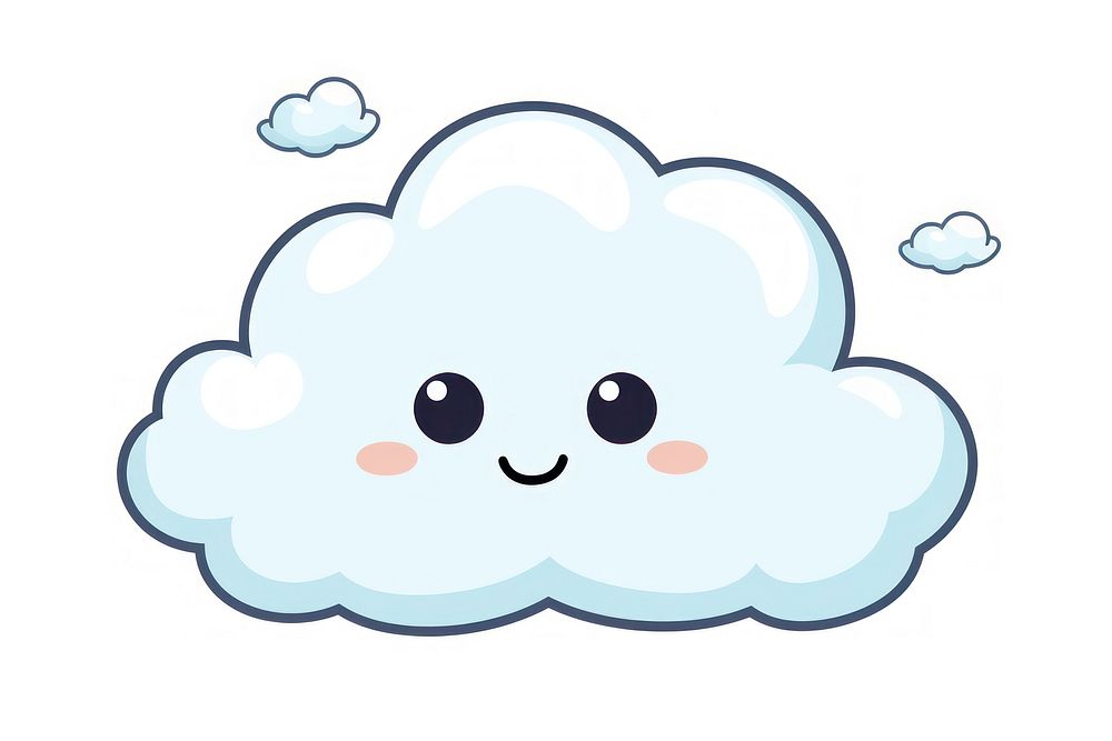 Cloud cartoon white cute. AI generated Image by rawpixel.