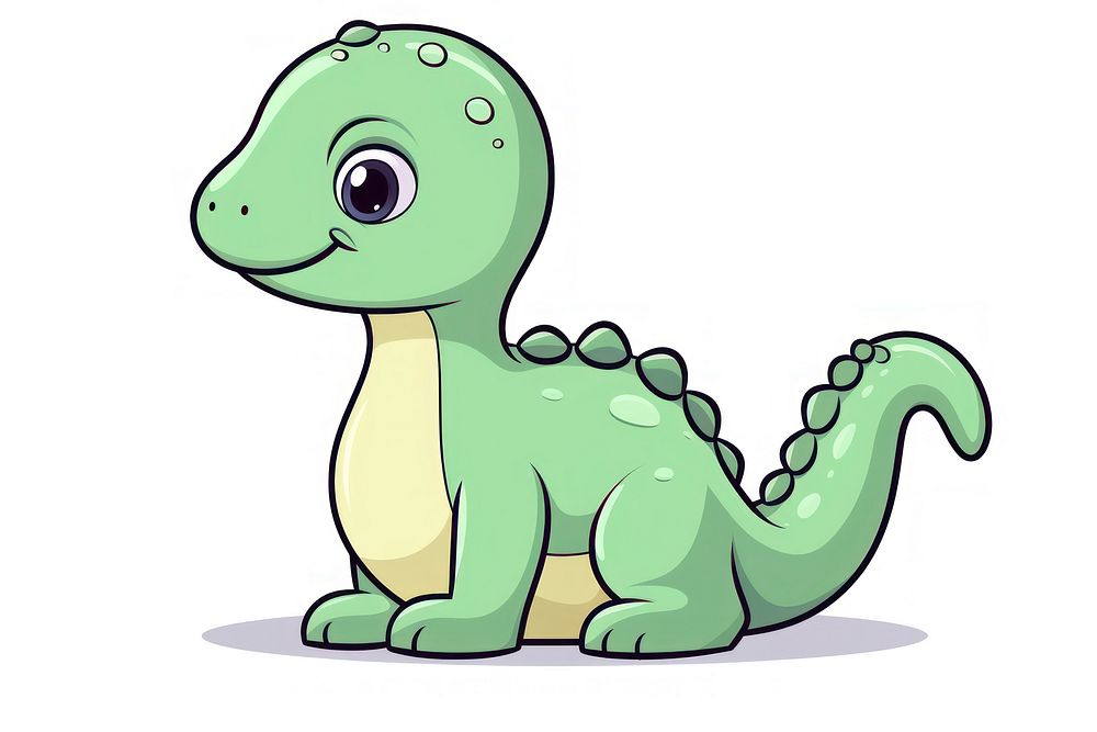 Apatosauras dinosaur reptile cartoon animal. AI generated Image by rawpixel.