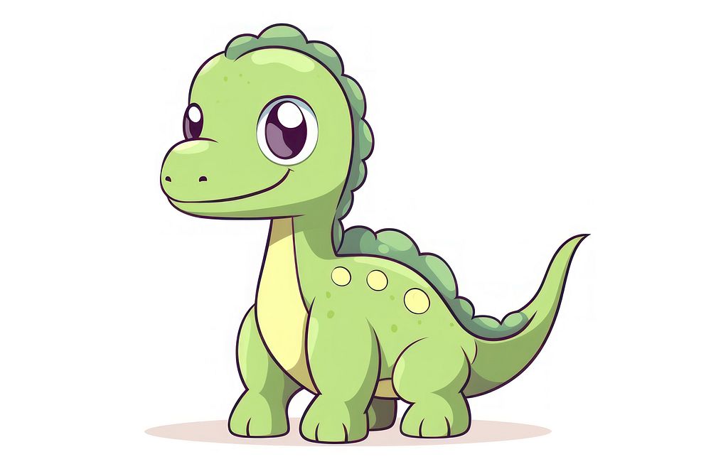 Apatosauras dinosaur reptile cartoon animal. AI generated Image by rawpixel.