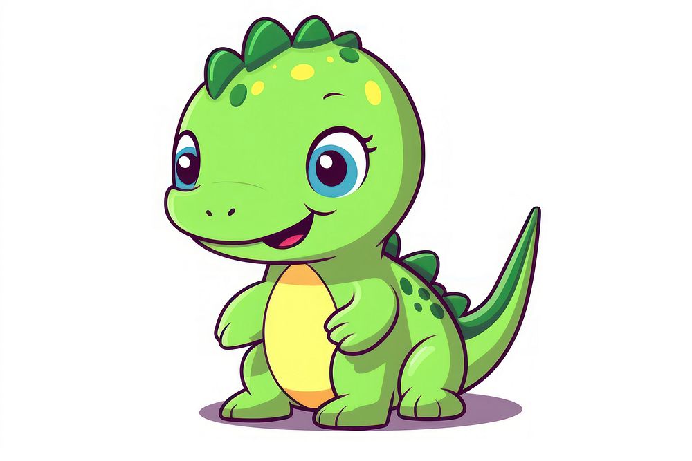 Dinosaur reptile cartoon animal. AI generated Image by rawpixel.