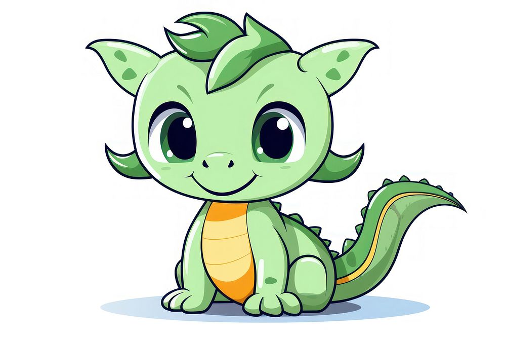 Dragon cartoon animal cute. AI generated Image by rawpixel.