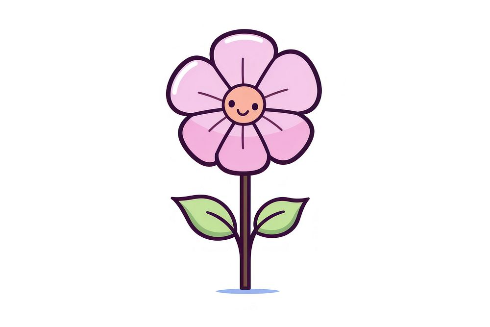 Flower blossom cartoon petal. AI generated Image by rawpixel.