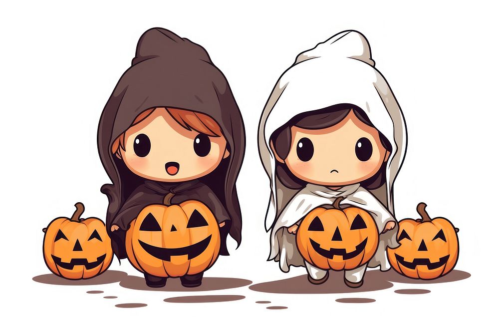 Halloween cartoon cute face. AI generated Image by rawpixel.