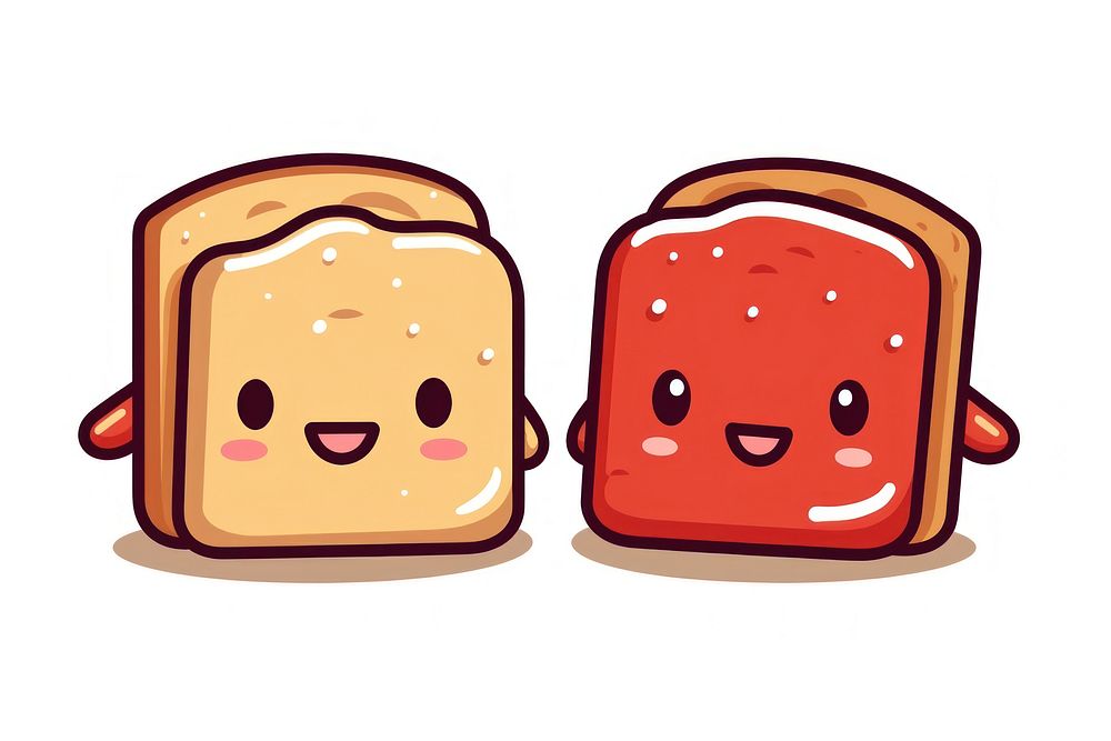 Cartoon bread toast food. AI generated Image by rawpixel.