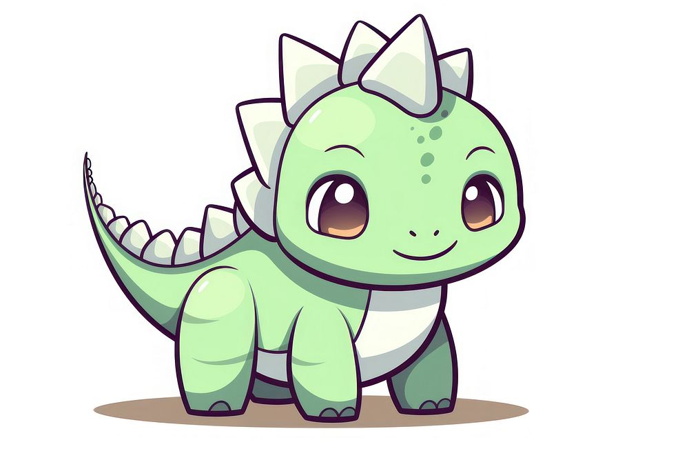 Triceratop dinosaur reptile cartoon animal. AI generated Image by rawpixel.