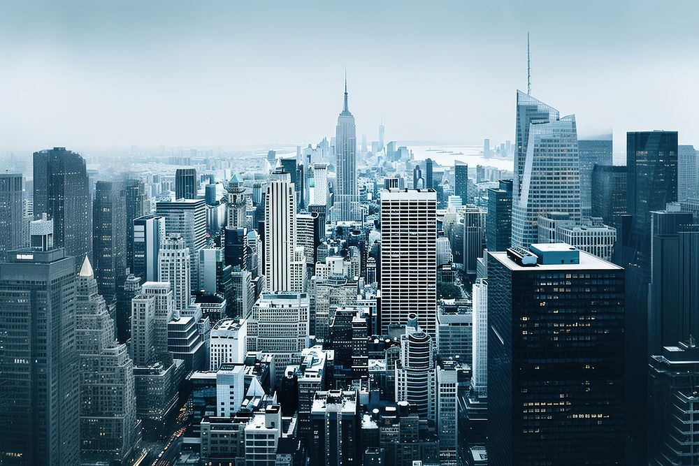 Cityscape skyline architecture metropolis outdoors. AI generated Image by rawpixel.