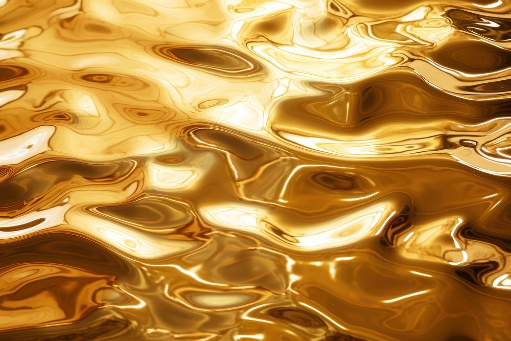 Water skin texture gold backgrounds aluminium. AI generated Image by rawpixel.