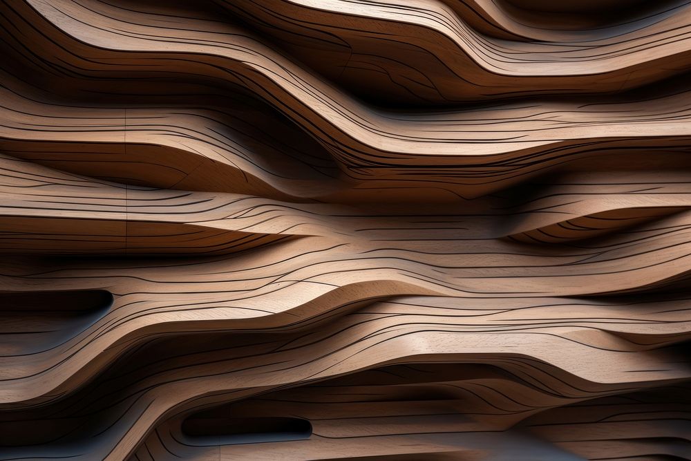 The wood facade of a building architecture hardwood backgrounds. AI generated Image by rawpixel.