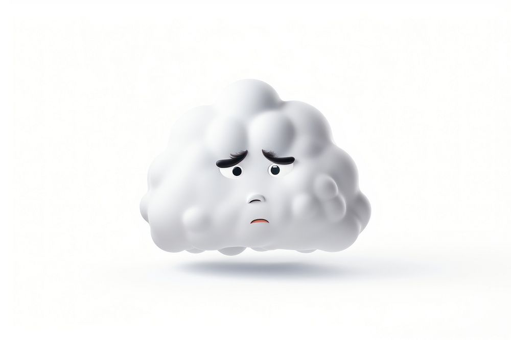 Cloud cartoon white face. AI generated Image by rawpixel.