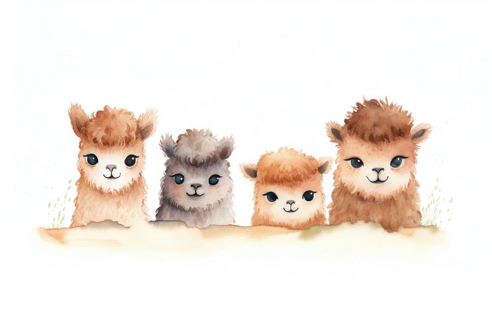 Alpacas smiling mammal animal nature. AI generated Image by rawpixel.