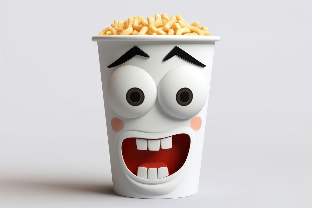 Cup noodles cartoon snack food. AI generated Image by rawpixel.