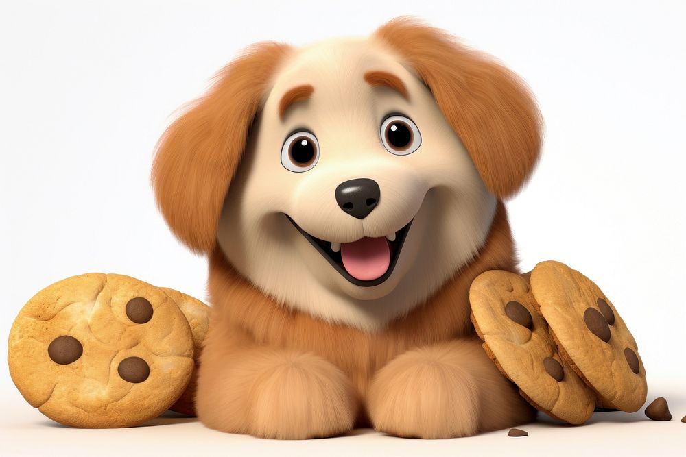 Golden retriever dog mammal animal cookie. AI generated Image by rawpixel.