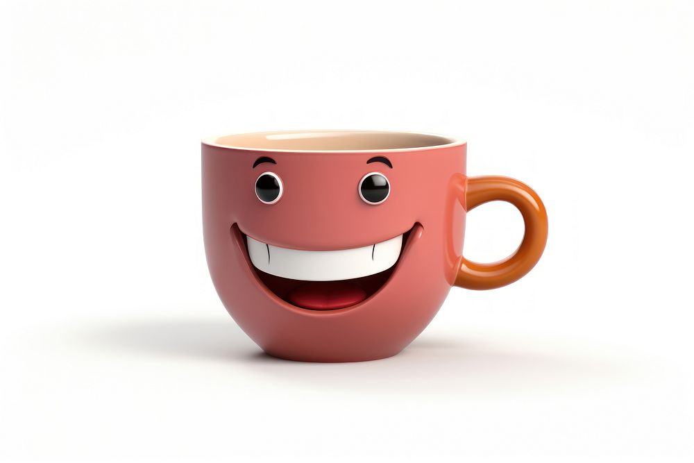 Tea cup cartoon coffee drink. AI generated Image by rawpixel.