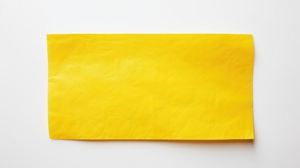 Yellow rectangle piece paper backgrounds white background. AI generated Image by rawpixel.