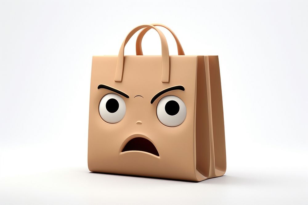 Bag handbag cartoon face. AI generated Image by rawpixel.