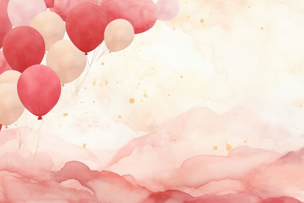 Balloons backgrounds painting celebration. AI generated Image by rawpixel.