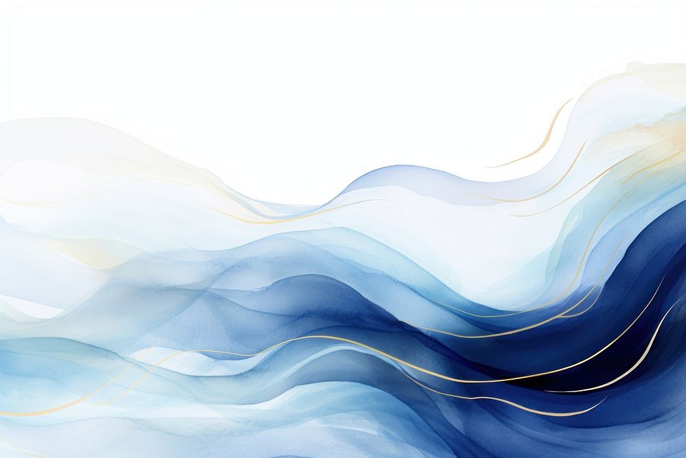 Blue ocean wave backgrounds painting pattern. 