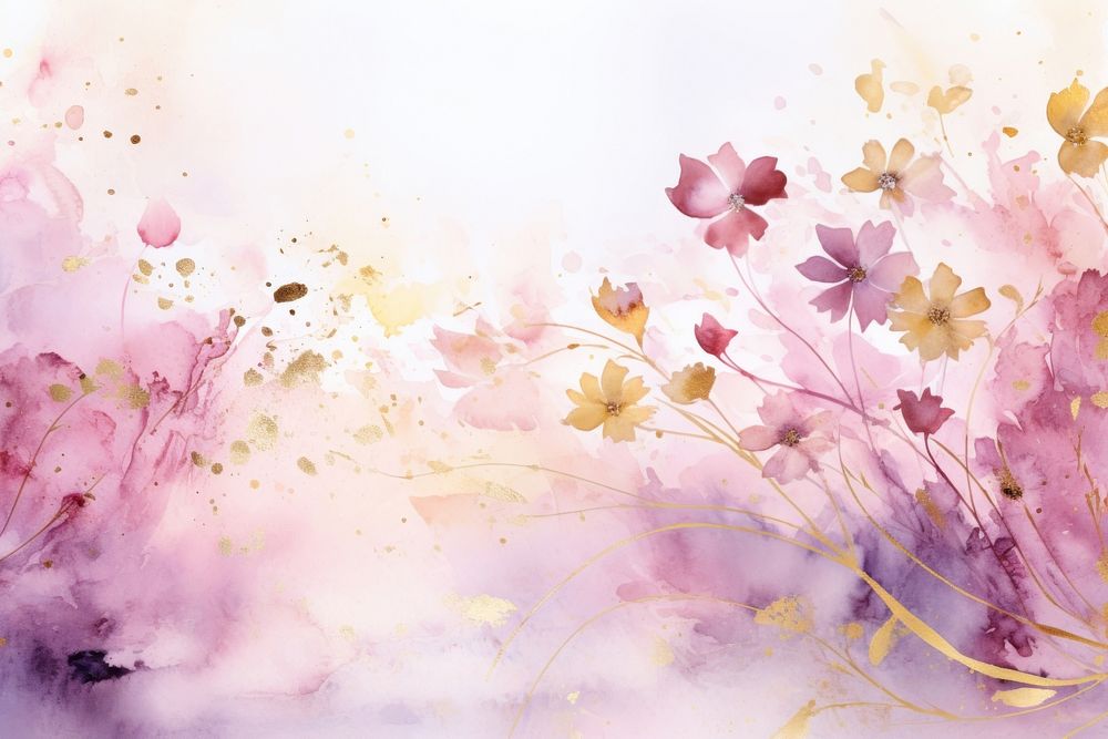 Garden painting flower backgrounds. AI generated Image by rawpixel.