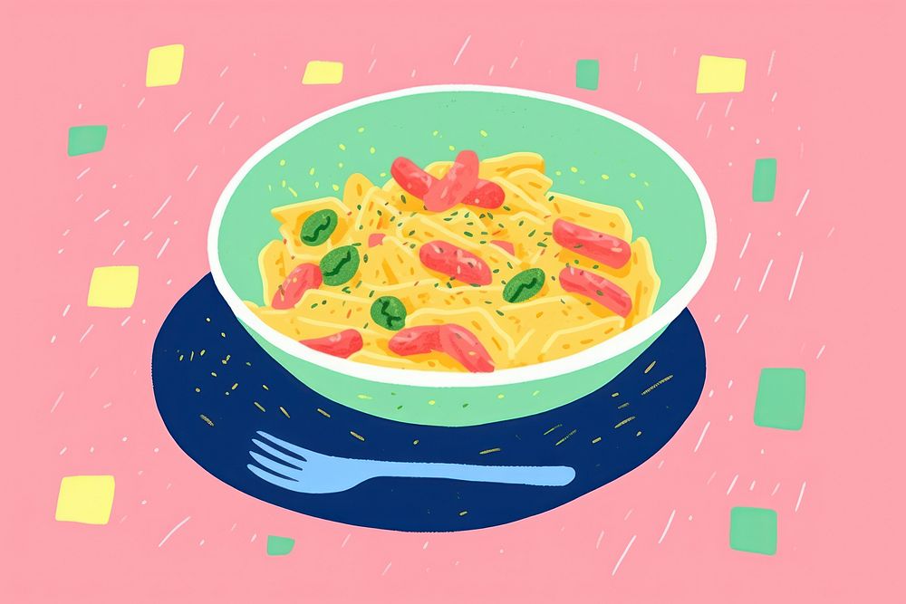 Pasta dish bowl food freshness. AI generated Image by rawpixel.