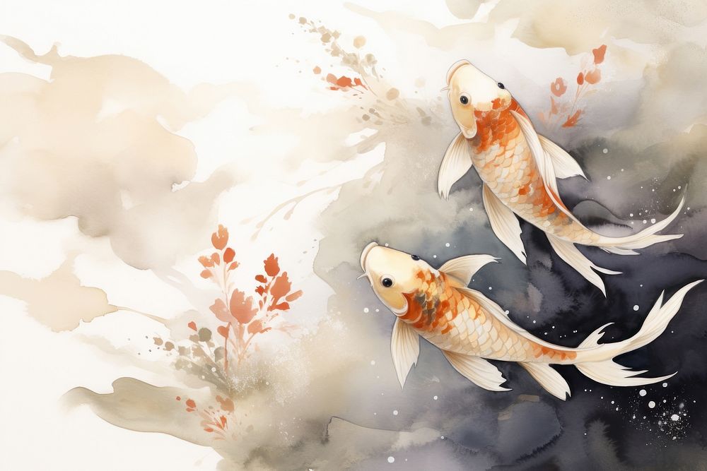Koi fish animal underwater creativity. | Free Photo Illustration - rawpixel