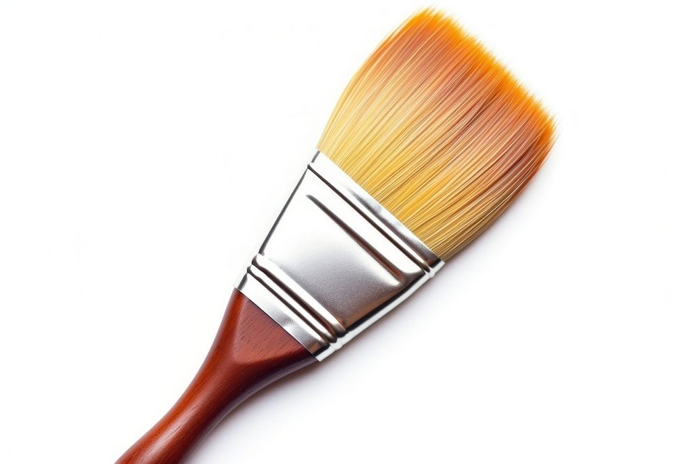 Orange paint brush tool white background. AI generated Image by rawpixel.